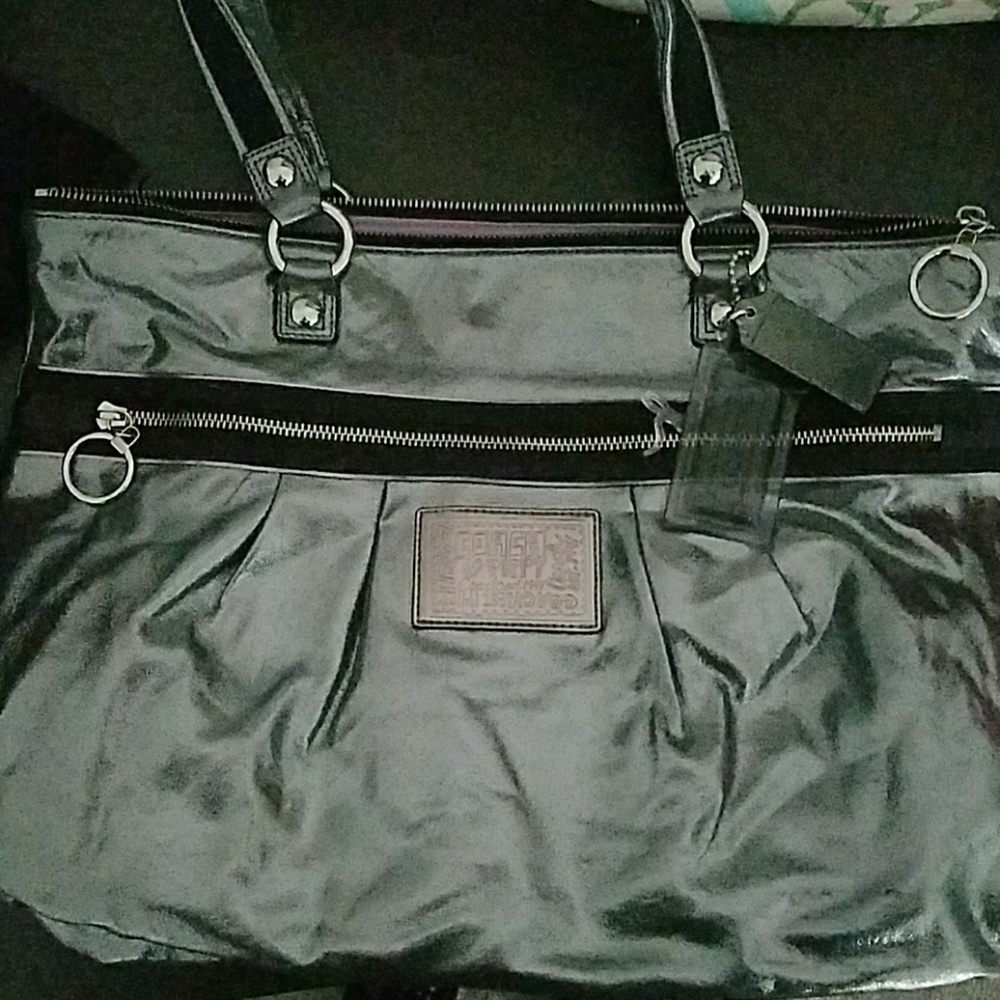 Silver Coach bag